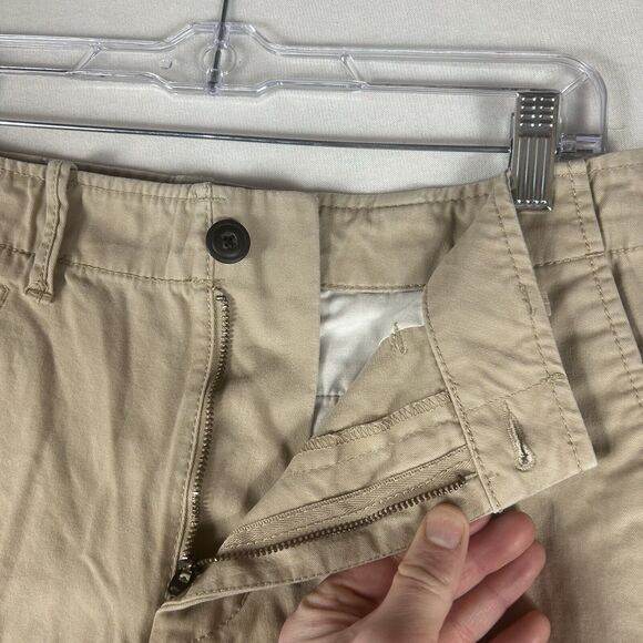 Old Navy Broken In Khaki Pants Mens 28x30 Straight Leg Cotton Rolled Oats Casual - Picture 4 of 15